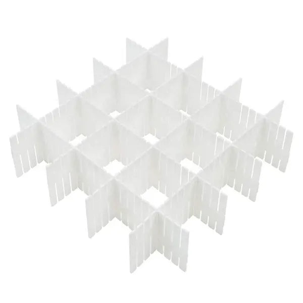 5 darabos moduláris fiókelosztó készlet, fehér műanyag, 47×13 cm