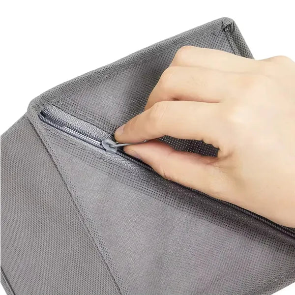 6 darabos szürke fiókrendező készlet, 3 méret, 12 cm magas