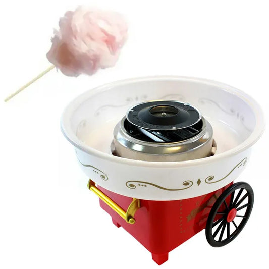 Piros vattacukor készítő gép, 500 W, 30 cm tál, kvarc fűtőszál
