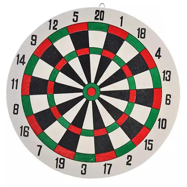 Kétszeres játékfelületű dartstábla 30 cm-es, 3 acél hegyű nyíllal