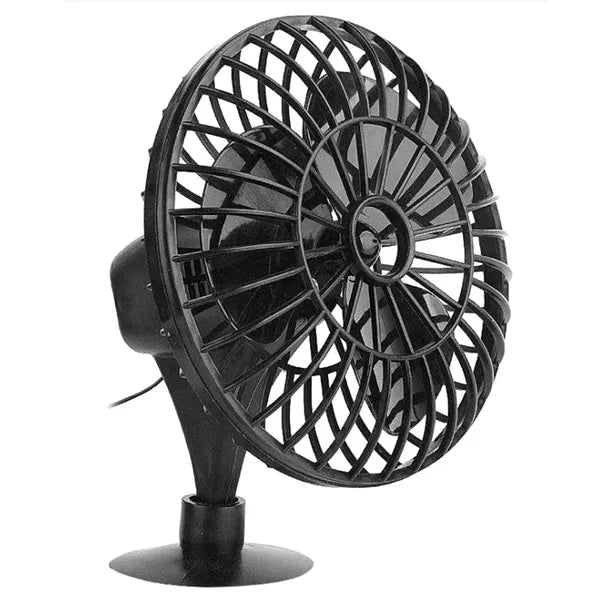 Autós ventilátor 12V, 14 cm – szivargyújtós, tapadókorongos