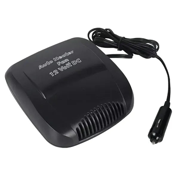 Autós PTC hőlégfúvó 12V, 150W, fűtés/hűtés, szivargyújtós, fekete