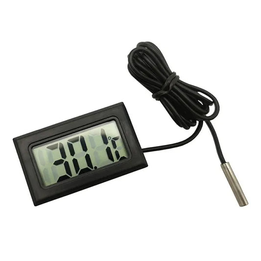 LCD szondás digitális hőmérő, -50–70 °C, 95 cm kábel, fekete