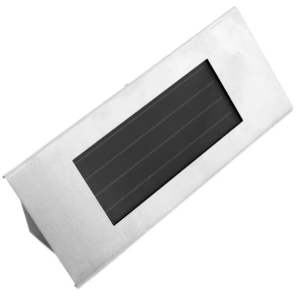 Solar LED-es házszámtábla rozsdamentes acél 169×131 mm