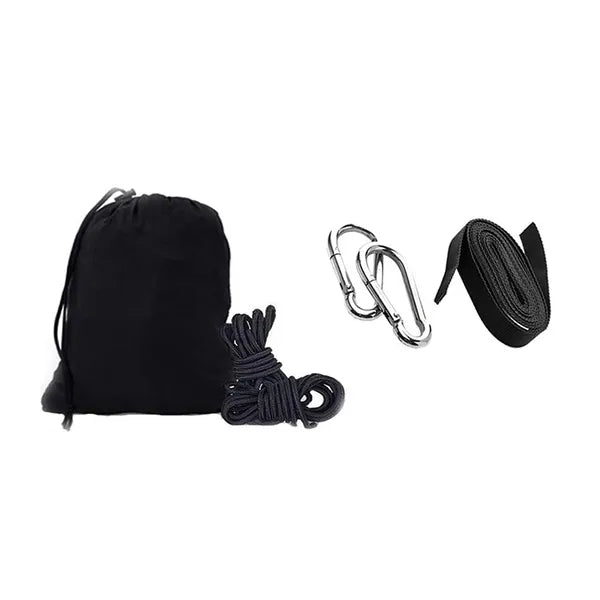 Turista nylon függőágy szúnyoghálóval 260x140 cm 200 kg fekete