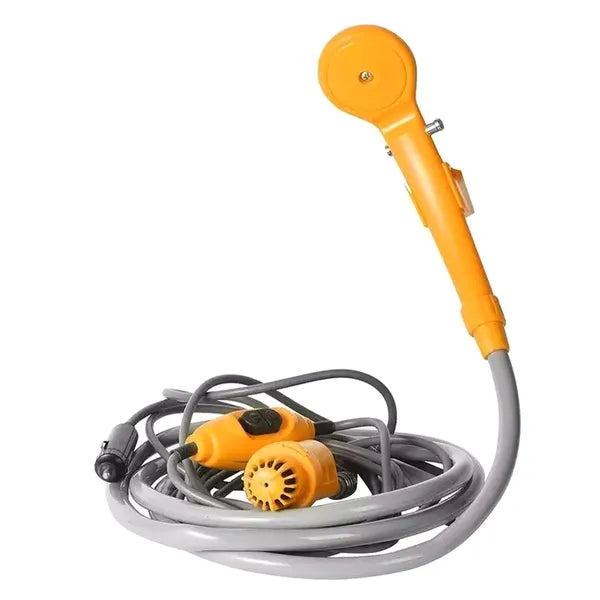 Hordozható 12V kemping zuhany 60 W pumpával, 3,5 l/perc, 5 l tartály