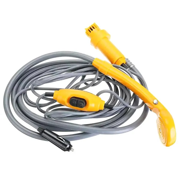 Hordozható 12V kemping zuhany 60 W pumpával, 3,5 l/perc, 5 l tartály