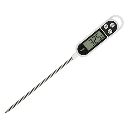 Digitális szúrós hőmérő LCD kijelzővel, -50–300 °C, 14 cm szonda