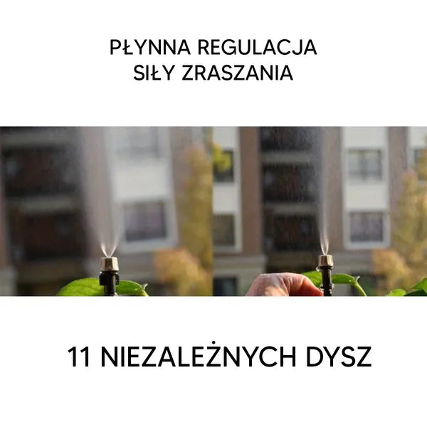Állítható vízpermet-függöny 10 m, 11 fúvóka, gyorscsatlakozóval