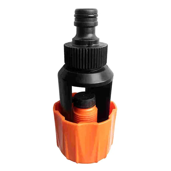 Csapadapter kerti tömlőhöz, 1/2''-3/4'', max 43 mm, fekete/narancs