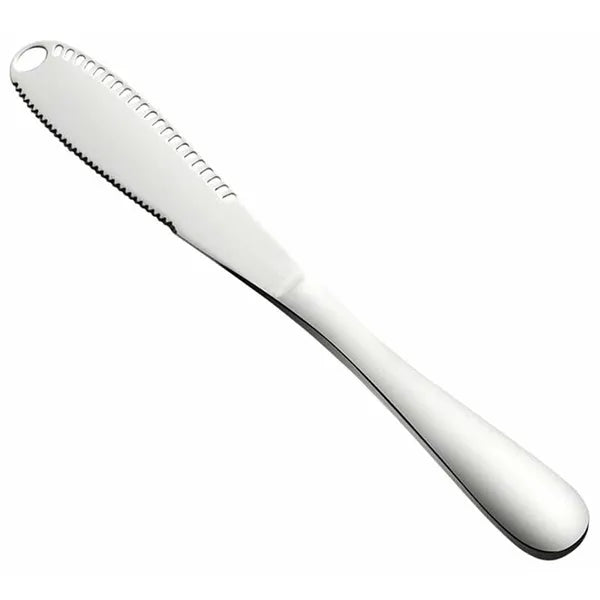 Lyukas vajazó kés, 20 cm, rozsdamentes acél, ezüst szín