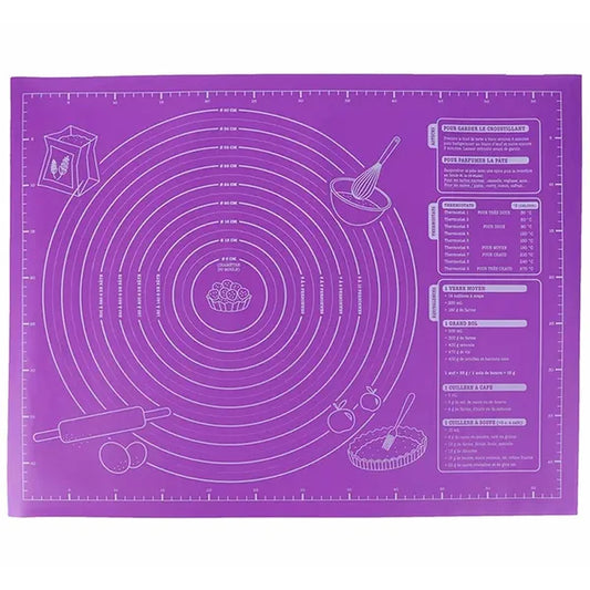 Silikon nyújtólap centiméteres beosztással, 60×45 cm, lila