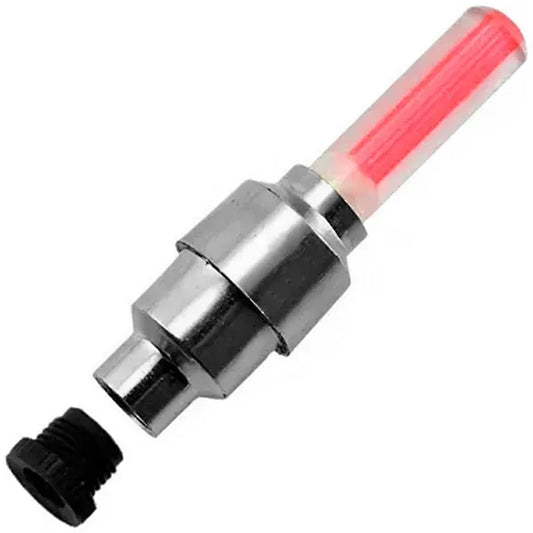 Piros LED világító szelepsapka készlet, 2 db, autó/motor/kerékpár