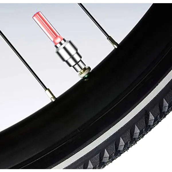 Piros LED világító szelepsapka készlet, 2 db, autó/motor/kerékpár