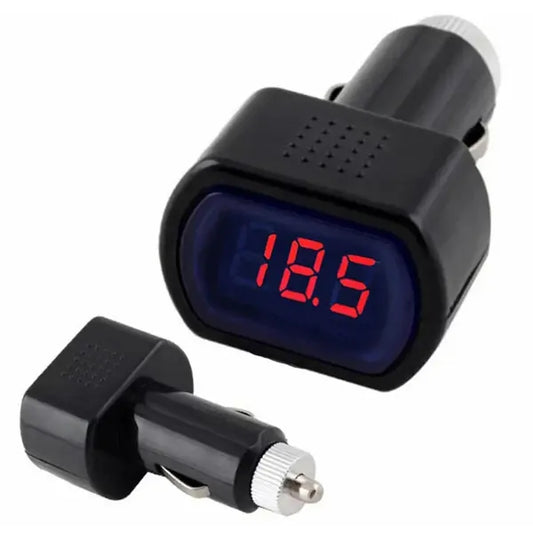 Autós voltmérő és akkumulátortesztelő, 12–24 V, LCD, USB 2.1 A, szivargyújtó