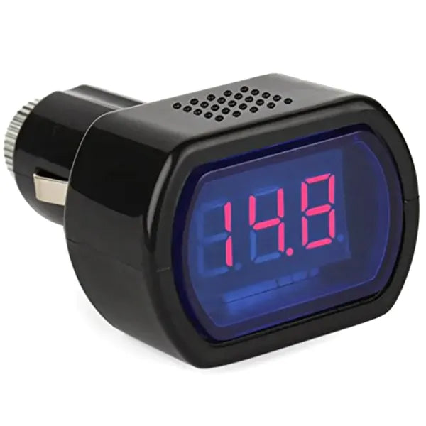 Autós voltmérő és akkumulátortesztelő, 12–24 V, LCD, USB 2.1 A, szivargyújtó