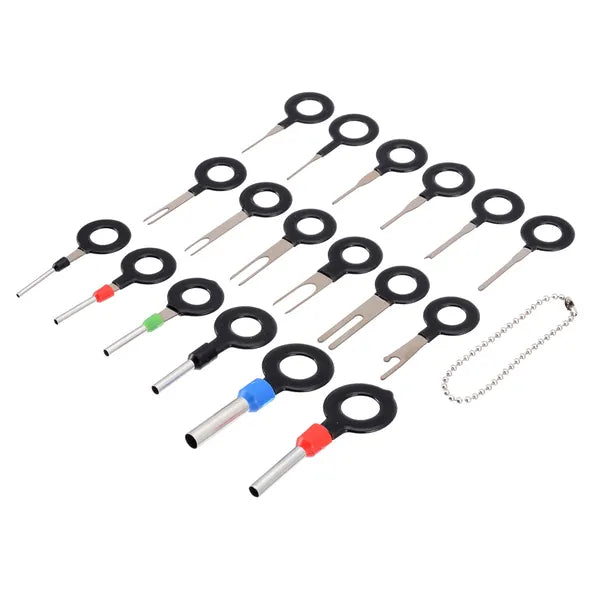 18 darabos csapkihúzó kulcskészlet autó- és PC csatlakozókhoz, 0,8–8 mm