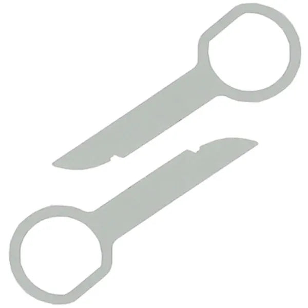 Autórádió kiszedő kulcsok, 2 db, acél, 9 cm – Audi/VW/Seat/Skoda/Mercedes/Ford