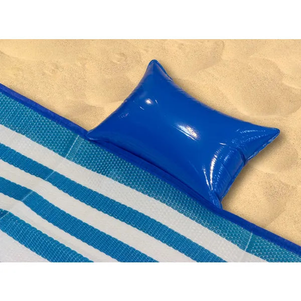 Vízhatlan zöld strandmatrac felfújható párnával 175×90 cm 300 g