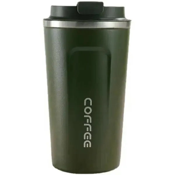 Zöld termikus bögre - 510 ml, rozsdamentes acél, ergonomikus fogás