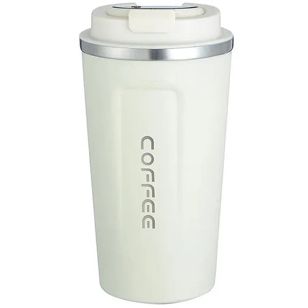 Lcd kijelzős termosz bögre - fehér, 510 ml