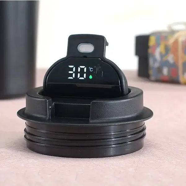 Zöld termoszbögre LCD hőmérő kijelzővel, 510 ml, rozsdamentes acél