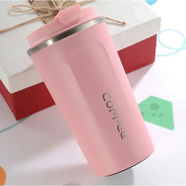Lcd kijelzős termikus bögre - rózsaszín, 510 ml