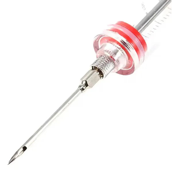 Húsinjektor 30 ml, 3 rozsdamentes acél tűvel, ergonomikus markolattal