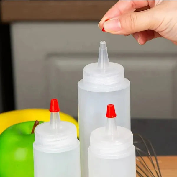 Tortadíszítő flakon készlet, 2 db, 120 ml + 60 ml, műanyag