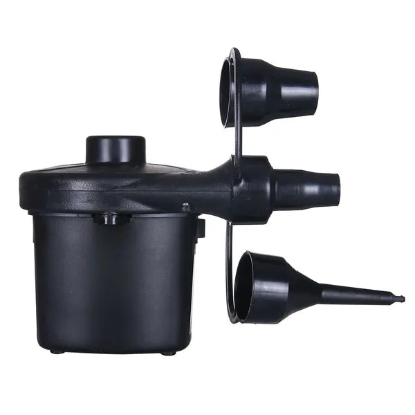 Multifunkciós elektromos pumpa 12v/230v autós és hálózati adapterrel, 3 cserélhető fejjel, 50 W, fekete
