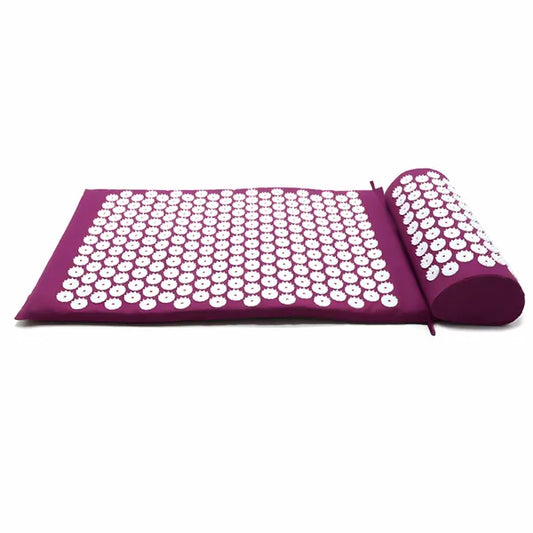 Akupresszúrás szett, lila: matrac 60×40×2 cm + párna, 7800 tüske