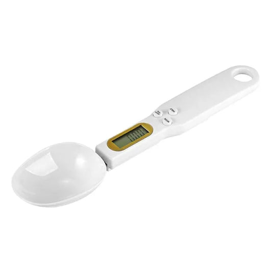 Nagy pontosságú digitális konyhai mérőkanál LCD kijelzővel, 500g / 0,1g, fehér