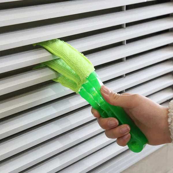 3 fejes mikroszálas reluxa- és szellőzőtisztító kefe, 20,5 cm, zöld