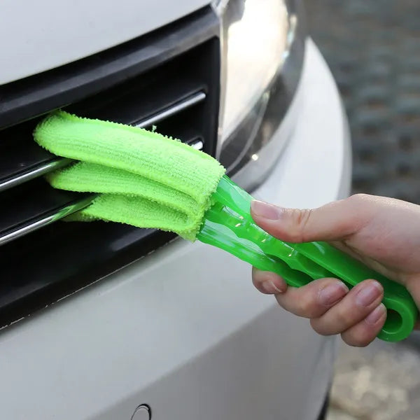 3 fejes mikroszálas reluxa- és szellőzőtisztító kefe, 20,5 cm, zöld