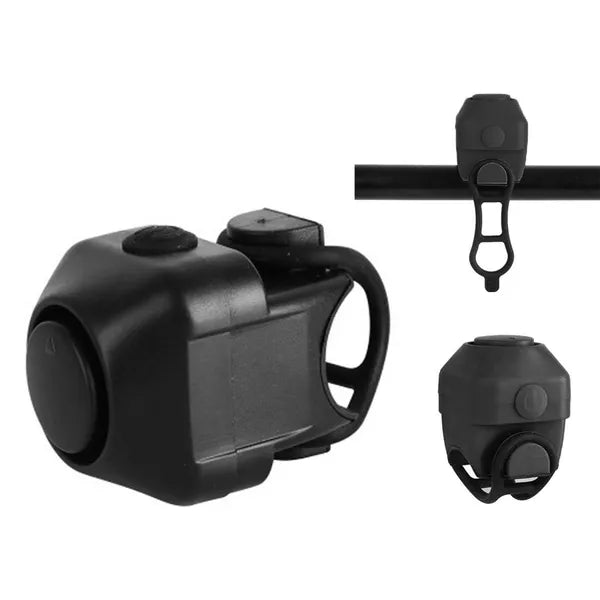 Elektromos kerékpárcsengő, vezeték nélküli, 5 hang, fekete, 22 mm