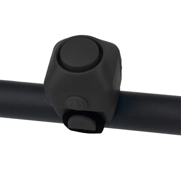 Elektromos kerékpárcsengő, vezeték nélküli, 5 hang, fekete, 22 mm