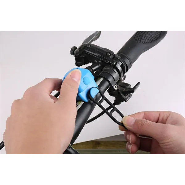 Elektromos kerékpárcsengő, vezeték nélküli, 5 hang, fekete, 22 mm