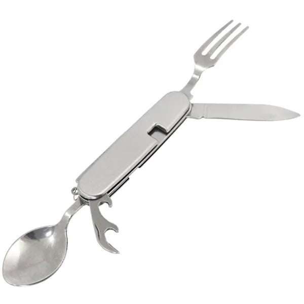 4 az 1-ben rozsdamentes evőeszköz multitool, ezüst, 15 cm