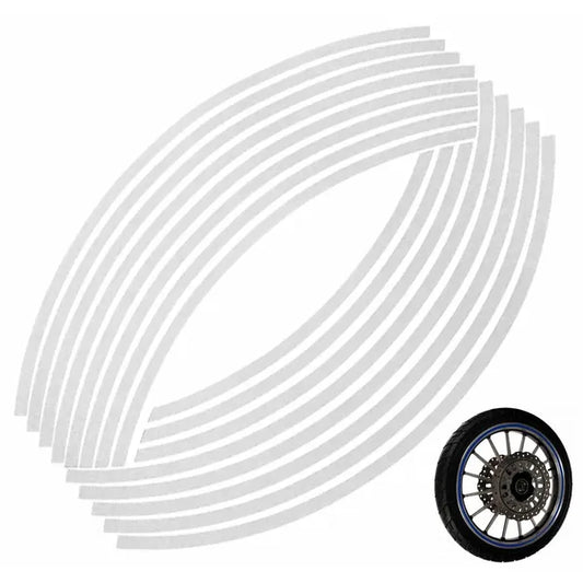 Ezüst fényvisszaverő felni matrica szett autó-/motorkerék felnikre 16-18''