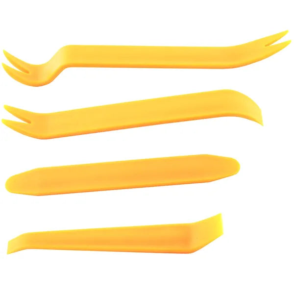 Autókárpit bontó készlet, 4 darab, PP műanyag, narancs, 13–20 cm