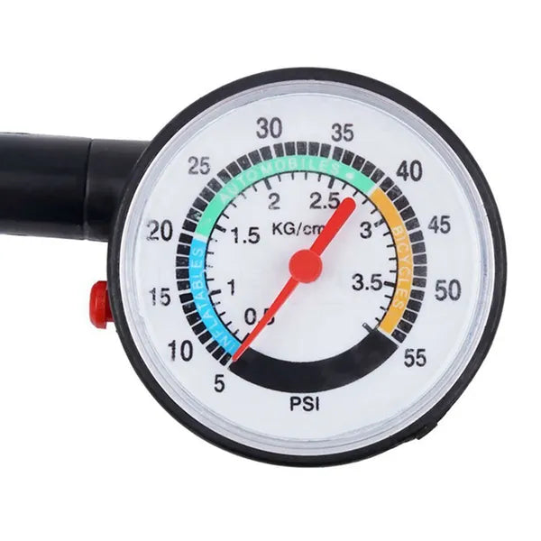 Analóg abroncsnyomás-mérő 0–55 PSI (0–3,5 bar), kompakt