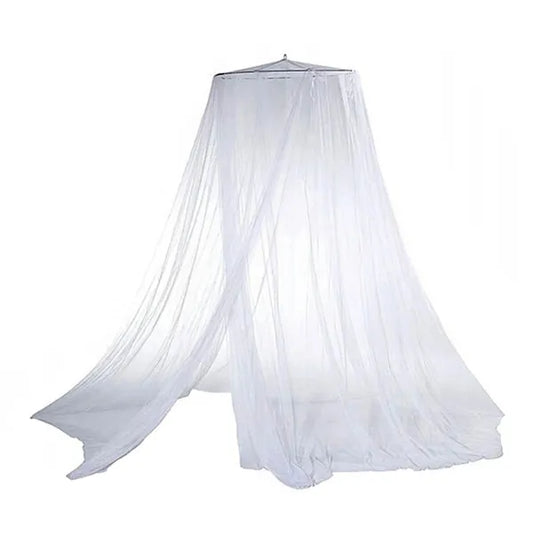 Baldachinos szúnyogháló ágyra, fehér, poliészter, 260 cm, Ø60 cm