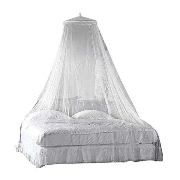 Baldachinos szúnyogháló ágyra, fehér, poliészter, 260 cm, Ø60 cm
