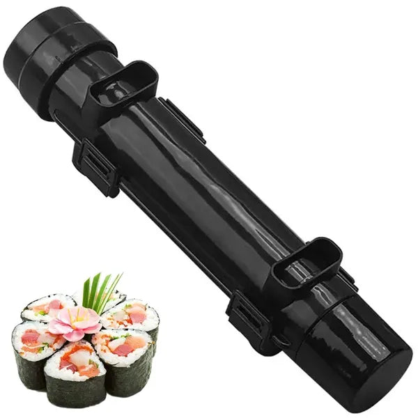 Sushi készítő henger, fekete, 29,4×6,4 cm PP műanyag