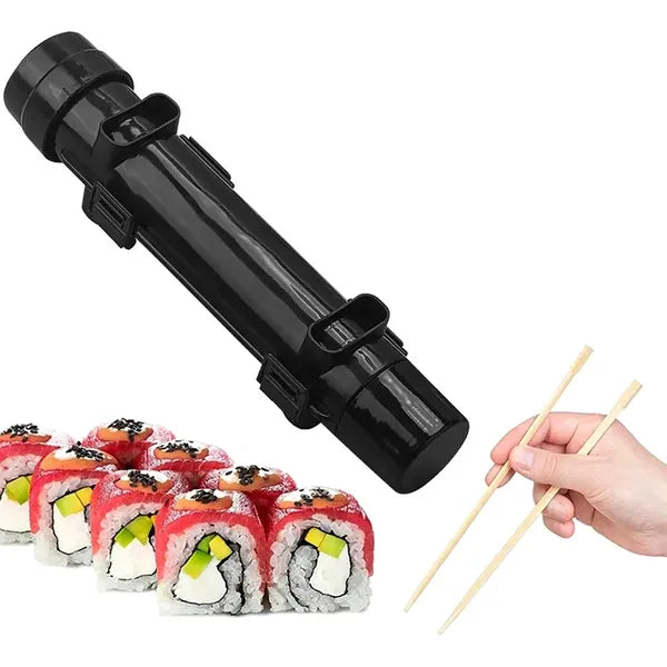 Sushi készítő henger, fekete, 29,4×6,4 cm PP műanyag