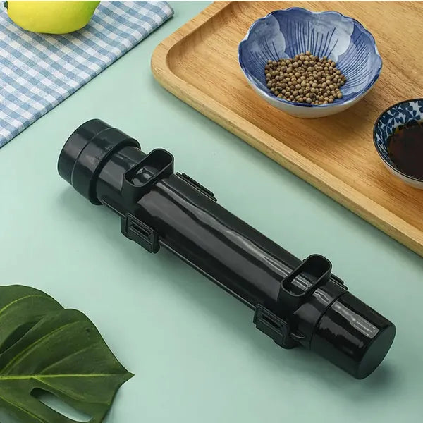 Sushi készítő henger, fekete, 29,4×6,4 cm PP műanyag