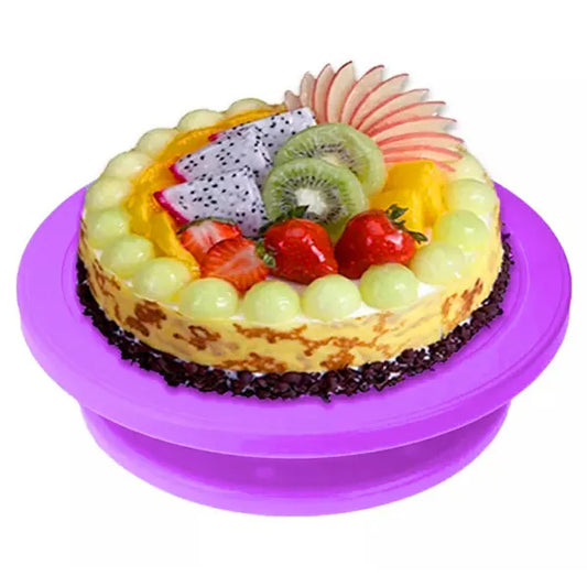 Forgó tortadíszítő állvány, 27,5 cm, PP műanyag, lila