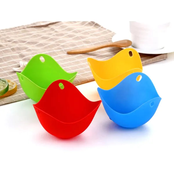 4 db élelmiszeripari szilikon tojásfőző forma, gőzöléshez, 10 cm