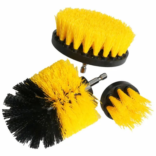 3 darabos tisztítókefe készlet fúrógéphez, 1/4'' rögzítés, nylon