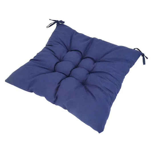 Sötétkék 40×40 cm poliészter székpárna, 8 cm vastag, kültéri-beltéri